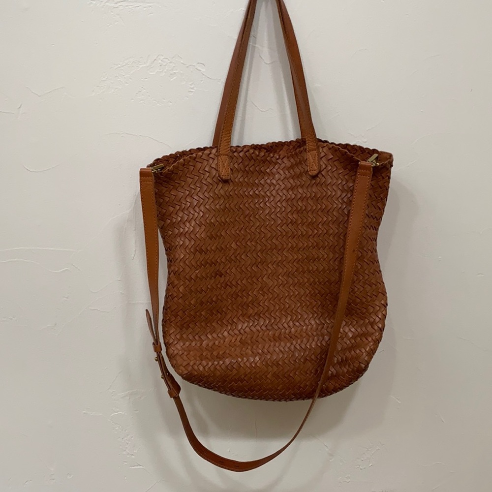 The Medium Transport Tote: Woven Leather Edition